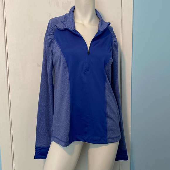 COPY - Long Sleeve 90 Degree by Reflex Front Half Zip-up Workout Top - Picture 2 of 5